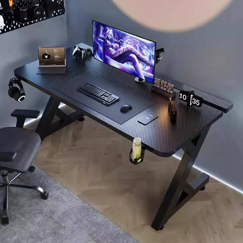 Desk Setup Art - Minimalistyczne czarne biurka komputerowe, ekskluzywne wyposażenie,