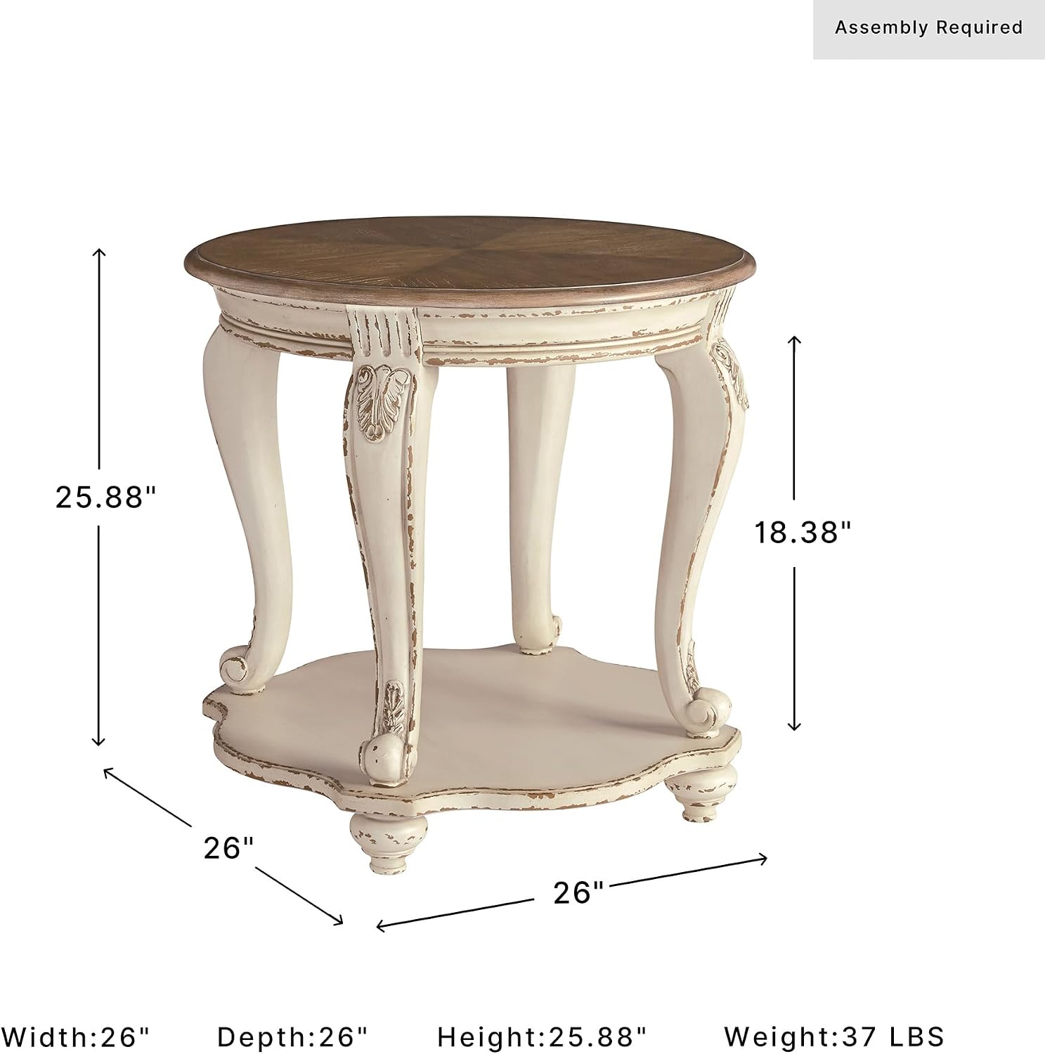 Okrągły stolik boczny w stylu  – Desk Setup White recenzja i cena