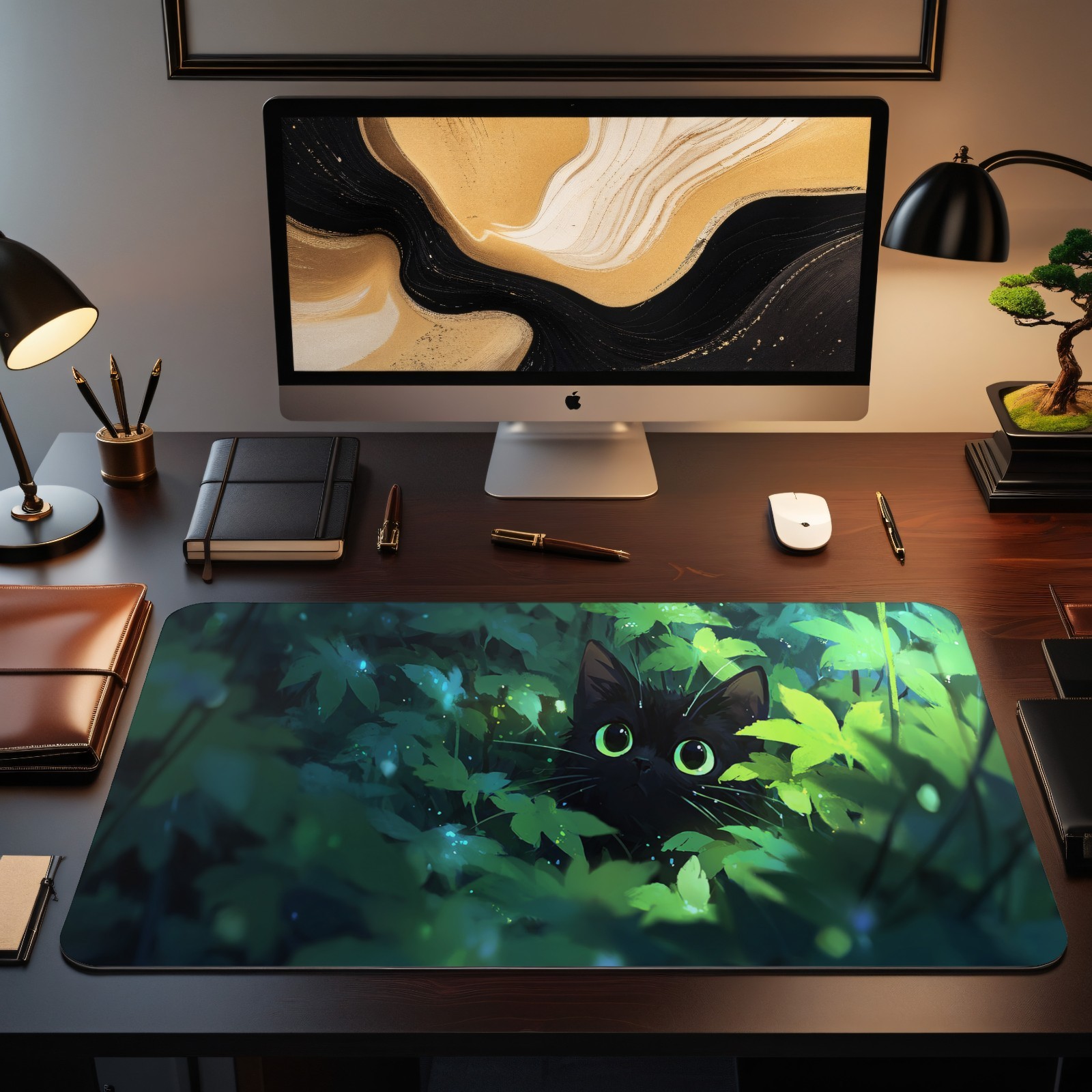Czarny Kot Mata do Gry MTG Zie – Desk Setup Art recenzja i cena